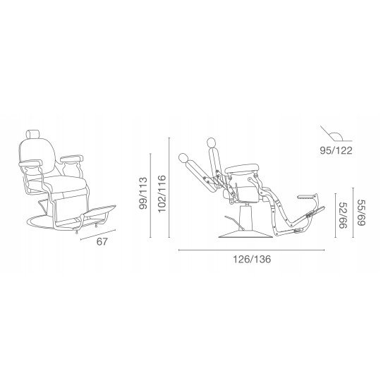 Barber Chair Luca Rossini Levante Barber Chair Luca Rossini Levante