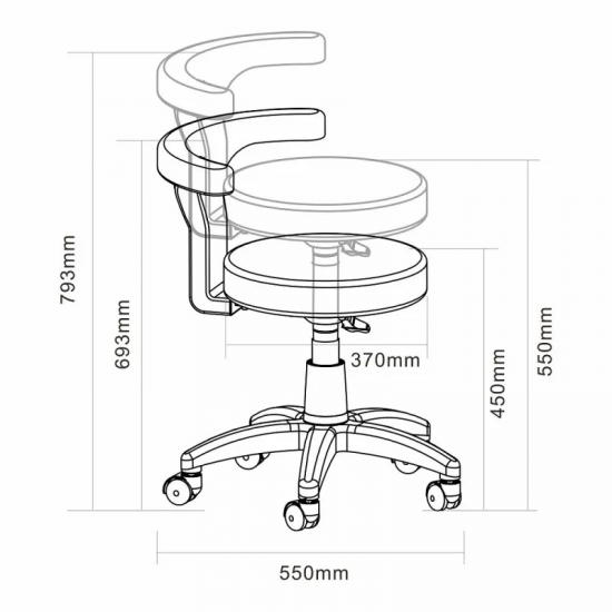 Salon stool DIR Largo