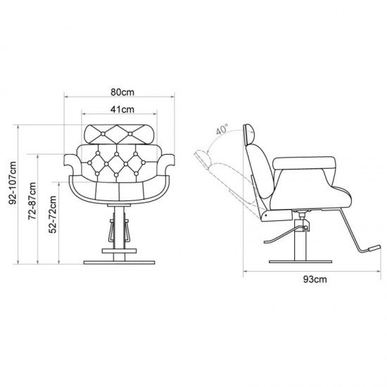 Salon chair DIR Recliner