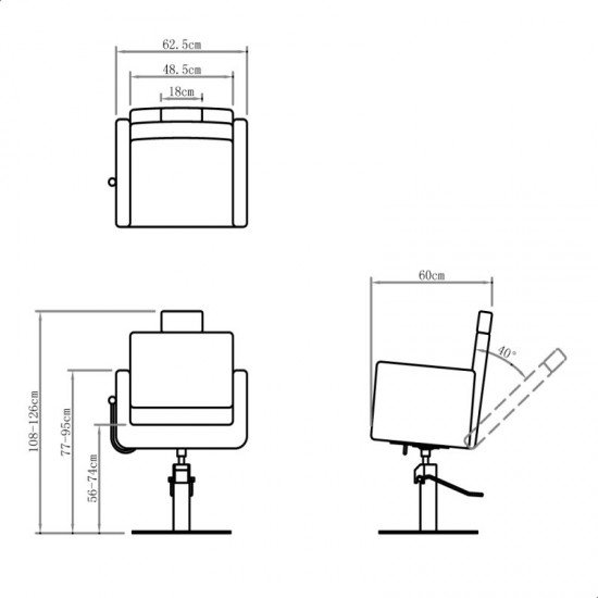 Salon chair DIR Tetris II