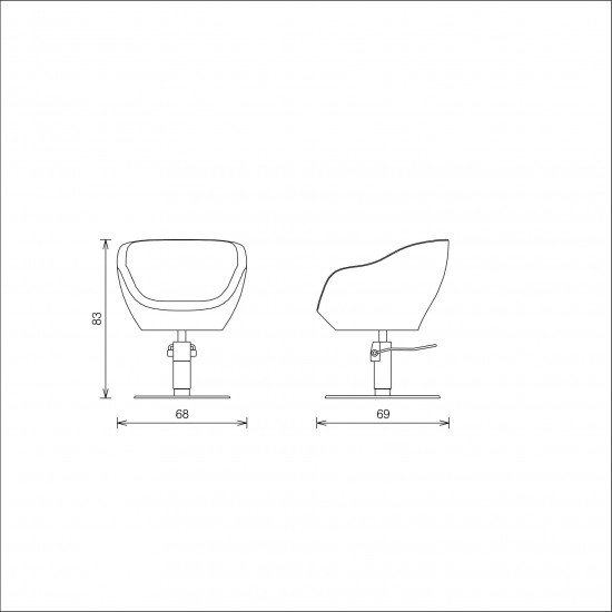 Salon chair Vezzosi Curve