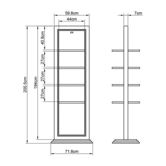 Salon display shelf DIR Gondola double