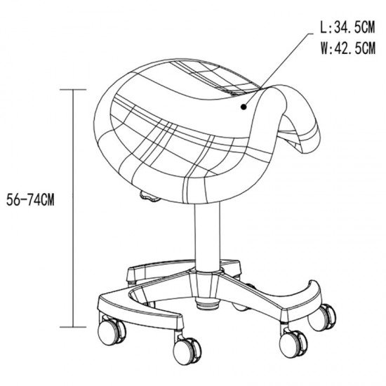 Salon saddle stool DIR Harmony