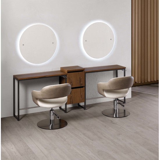 Kirpyklos veidrodis Salon Ambience London LED