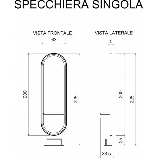 Kirpyklos veidrodis Vezzosi Fancy 4111 Kirpyklos veidrodis Vezzosi Fancy 4111
