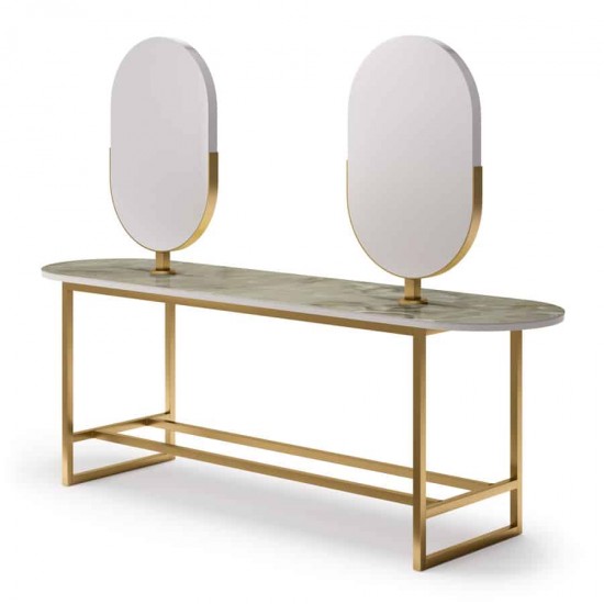 Salon station mirror double Vezzosi Fancy