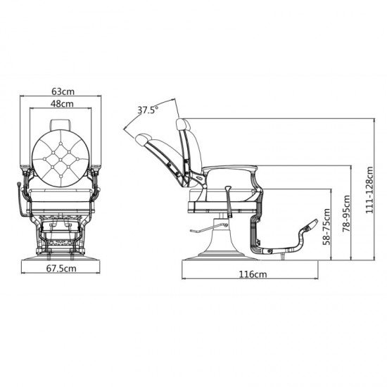 Barber kėdė DIR Kaiser