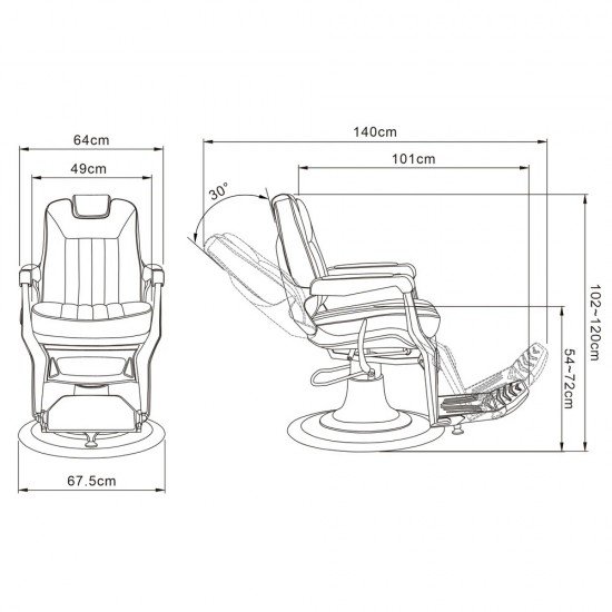 Barber kėdė DIR Artura Barber kėdė DIR Artura