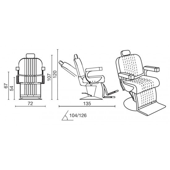 Barber kėdė Salon Ambience Executif