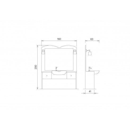 Barber konsolė Vezzosi Goya