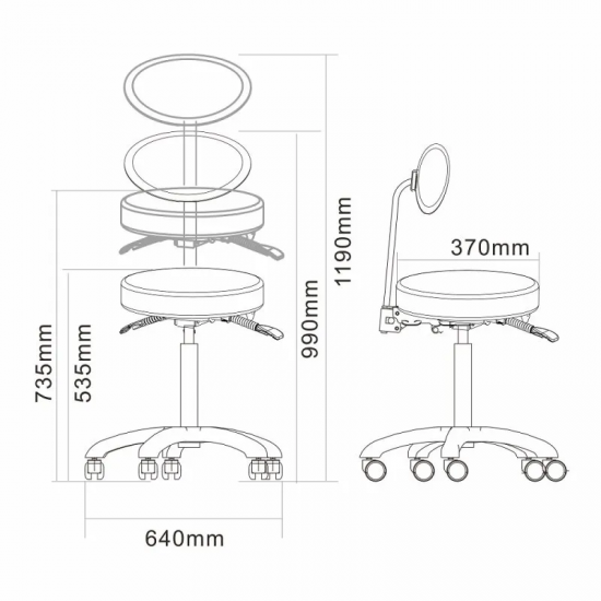 Meistro kėdutė DIR Polaris Meistro kėdutė DIR Polaris