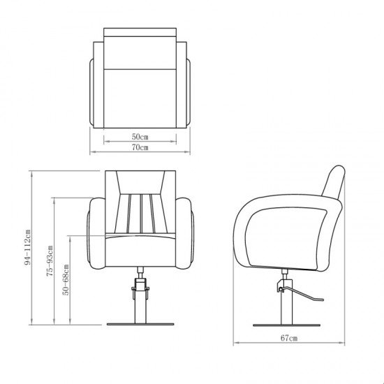 Kirpyklos kėdė DIR Anodic