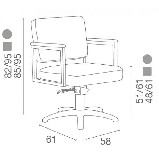 Kirpyklos kėdė Luca Rossini Andrea
