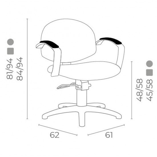 Salon chair Luca Rossini Tina