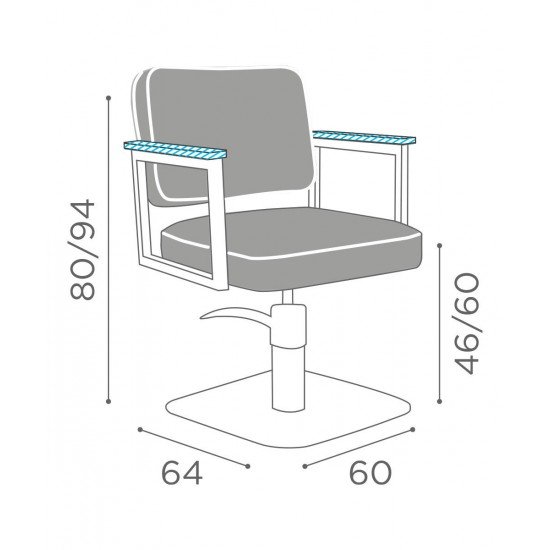 Kirpyklos kėdė Salon Ambience Madison Kirpyklos kėdė Salon Ambience Madison