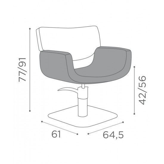 Kirpyklos kėdė Salon Ambience Quadro Kirpyklos kėdė Salon Ambience Quadro