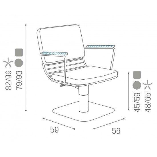 Kirpyklos kėdė Salon Ambience Roberta Kirpyklos kėdė Salon Ambience Roberta