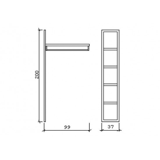 Kirpyklos laukiamojo drabužių kabykla Vezzosi Graffio