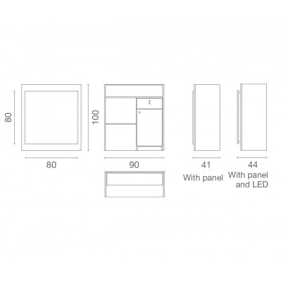 Reception desk Luca Rossini Aida LED