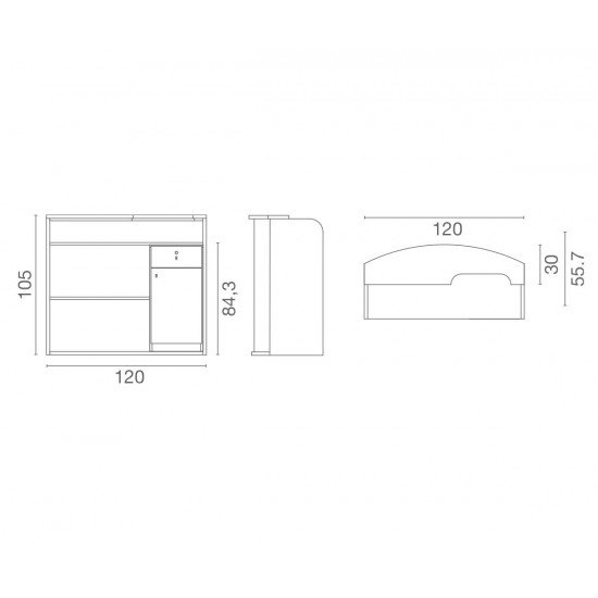Registratūros stalas Luca Rossini Verona