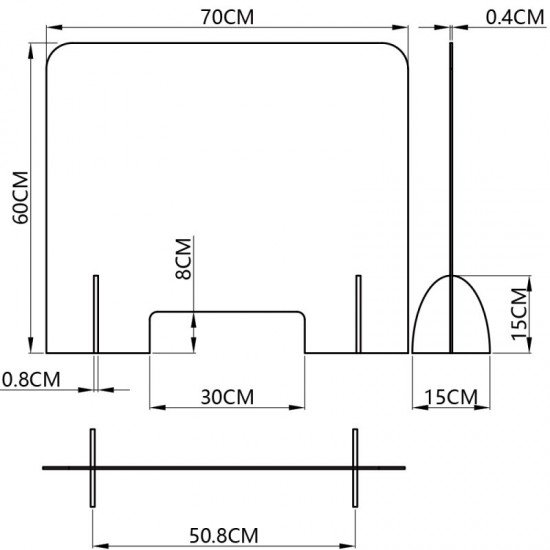 Registratūros stalas DIR Revival II su LED apšvietimu