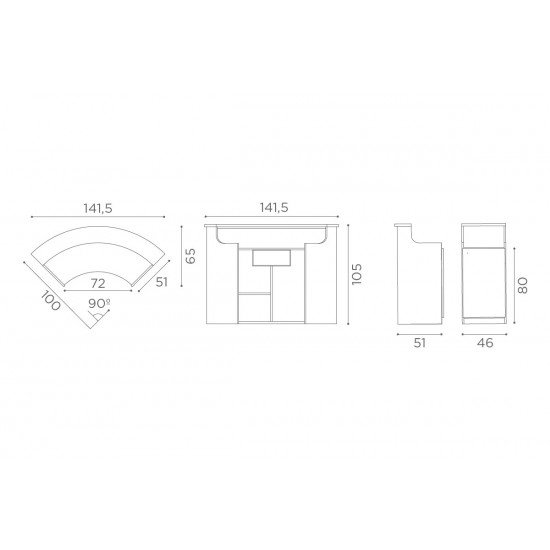 Registratūros stalas Salon Ambience Form