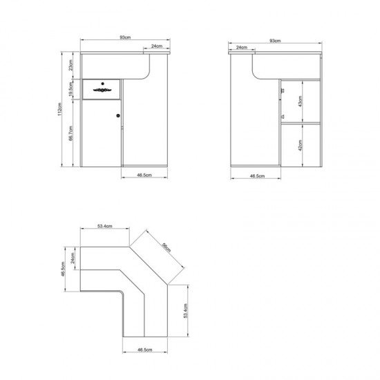 Registratūros stalas DIR Valencia center su LED apšvietimu