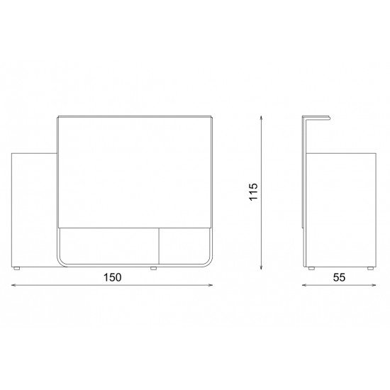 Registratūros stalas Vezzosi Desk