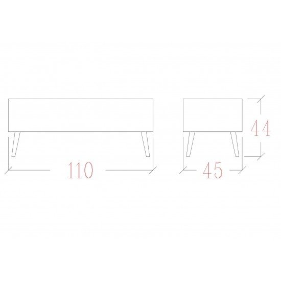 Laukiamojo suolas Vezzosi Rettangolo