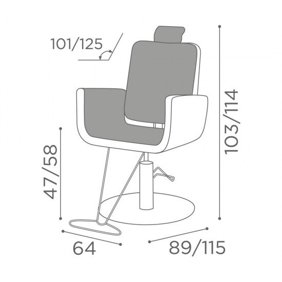 Makiažo kėdė Medical and Beauty Eva Makiažo kėdė Medical and Beauty Eva