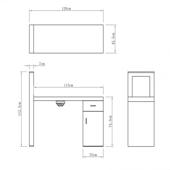 Manikiūro stalas DIR Romantic