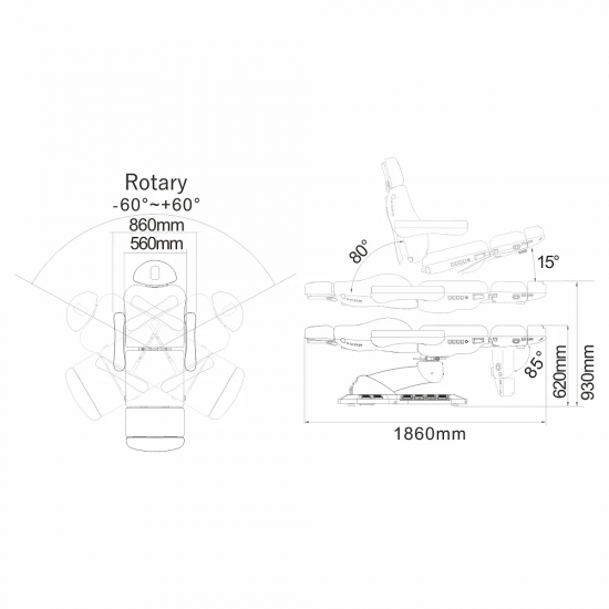Kosmetologinė lova DIR Aurora Kosmetologinė lova DIR Aurora