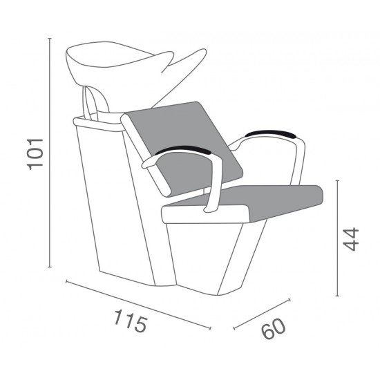 Salon backwash Luca Rossini Riva plus