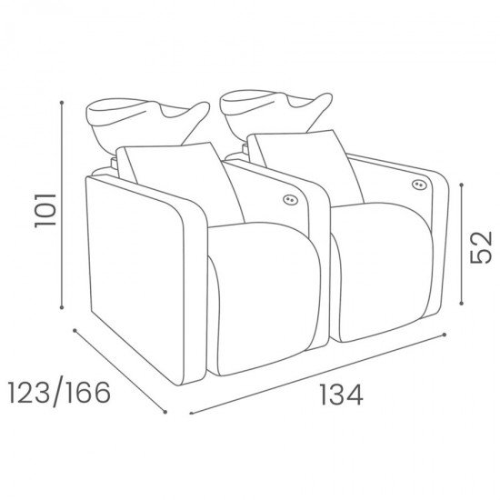 Kirpyklos plautuve dviguba Salon Ambience Neptune Kirpyklos plautuve dviguba Salon Ambience Neptune