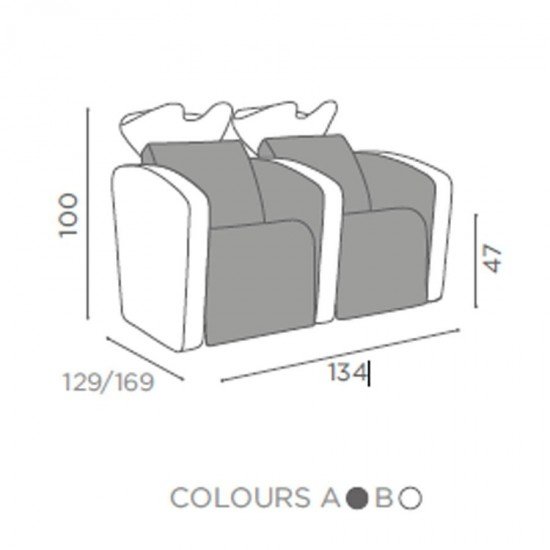 Kirpyklos plautuve dviguba Salon Ambience Sublime