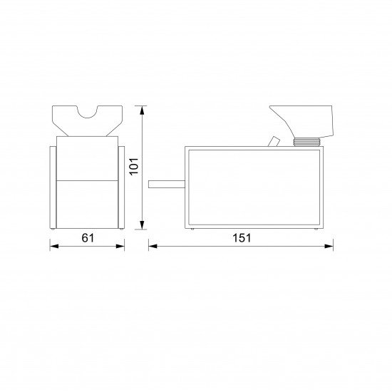 Kirpyklos plautuvė Vezzosi Iron Kirpyklos plautuvė Vezzosi Iron