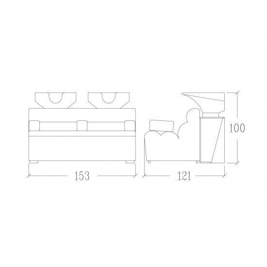 Kirpyklos plautuvė dviguba Vezzosi Napoleone