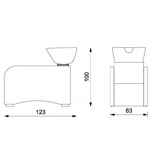 Kirpyklos plautuvė Vezzosi Rock Kirpyklos plautuvė Vezzosi Rock