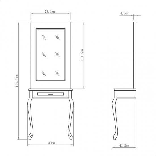 Kirpyklos veidrodis DIR Amanda su LED apšvietimu
