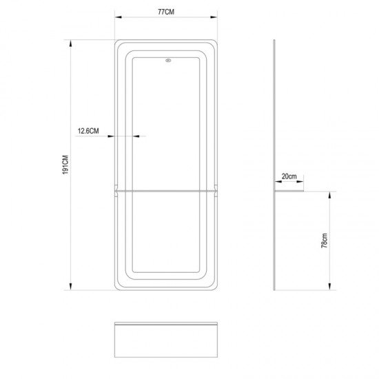Kirpyklos veidrodis DIR Bross su LED apšvietimu