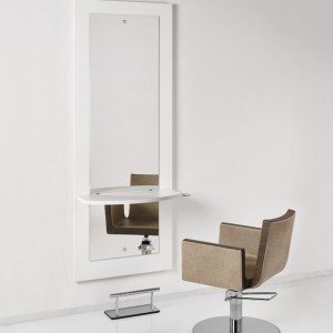 Kirpyklos veidrodis Luca Rossini Melodia baltas LED