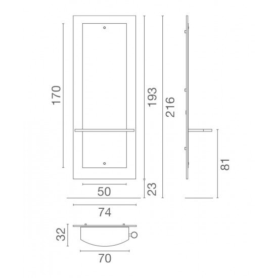 Kirpyklos veidrodis Luca Rossini Melodia Kirpyklos veidrodis Luca Rossini Melodia