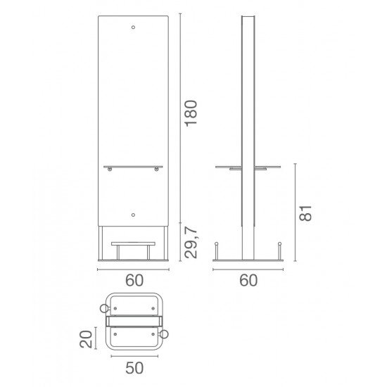 Kirpyklos veidrodis dvipusis Luca Rossini Motivo Kirpyklos veidrodis dvipusis Luca Rossini Motivo