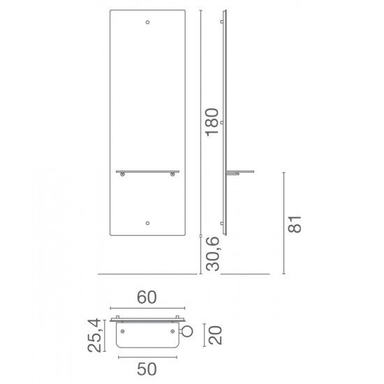 Kirpyklos veidrodis Luca Rossini Motivo LED Kirpyklos veidrodis Luca Rossini Motivo LED