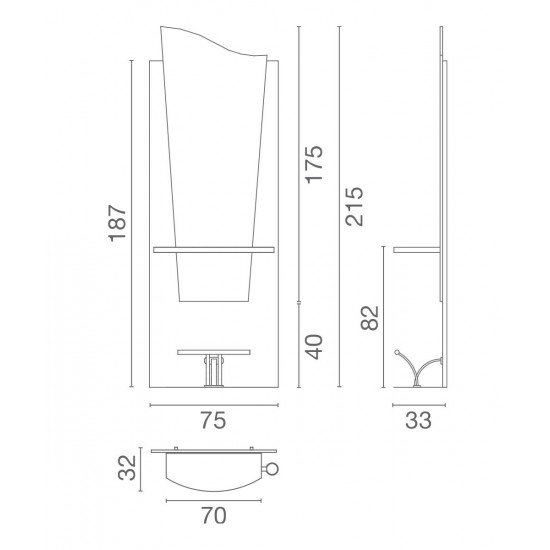 Kirpyklos veidrodis Luca Rossini Venezia baltas LED Kirpyklos veidrodis Luca Rossini Venezia baltas LED