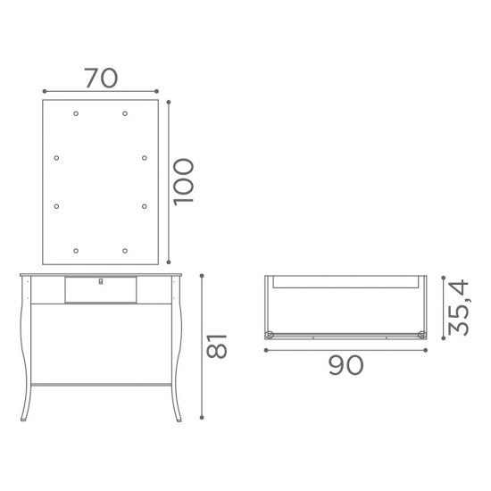 Makiažo veidrodis Medical and Beauty Elegance