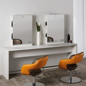 Kirpyklos veidrodis Salon Ambience Brooklyn - dviejų darbo vietų