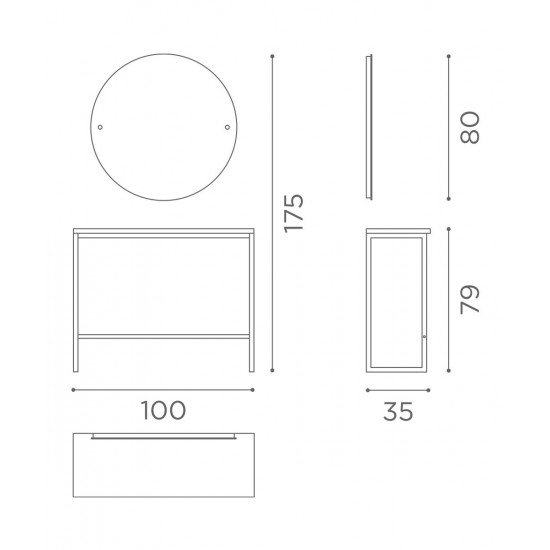 Kirpyklos veidrodis Salon Ambience London LED Kirpyklos veidrodis Salon Ambience London LED