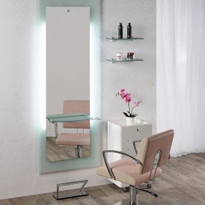 Kirpyklos veidrodis Salon Ambience Lyon LED