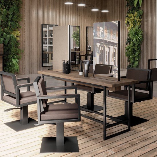 Kirpyklos veidrodis dvipusis Vezzosi Industrial Island Kirpyklos veidrodis dvipusis Vezzosi Industrial Island